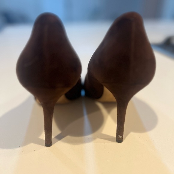 Jimmy Choo Classic Pump 85 40 1/2 Chocolate Suede - Picture 6 of 9